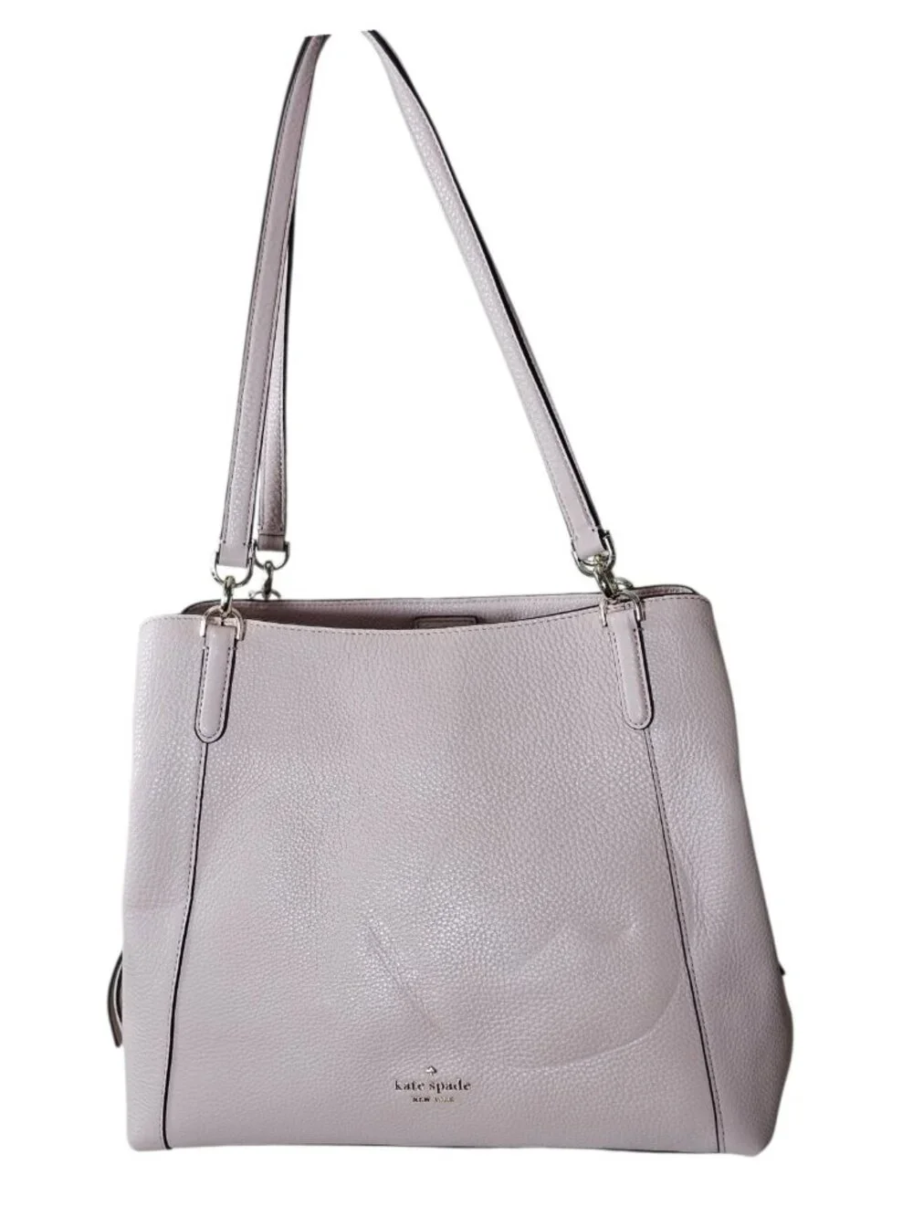 Kate Spade Leather Jackson Med triple Compartment Shoulder Bag Baby Pink New